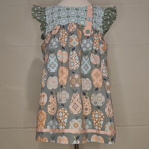 Girls Matilda Jane Bella Girls Mixed-Print Ruffle Sleeve Tunic Size 10  New